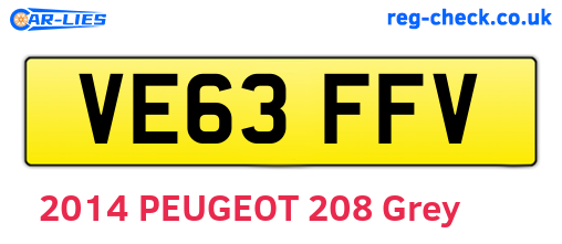VE63FFV are the vehicle registration plates.