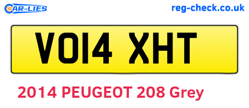 VO14XHT are the vehicle registration plates.