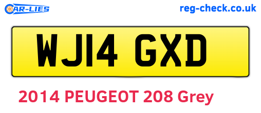 WJ14GXD are the vehicle registration plates.
