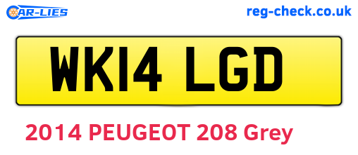 WK14LGD are the vehicle registration plates.