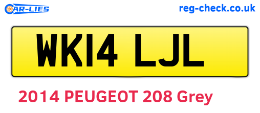 WK14LJL are the vehicle registration plates.