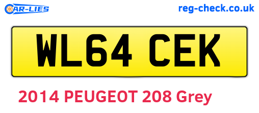 WL64CEK are the vehicle registration plates.