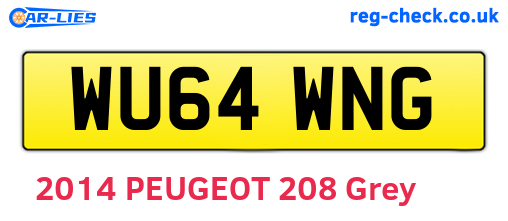 WU64WNG are the vehicle registration plates.