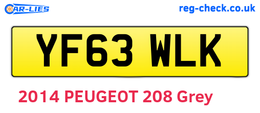 YF63WLK are the vehicle registration plates.
