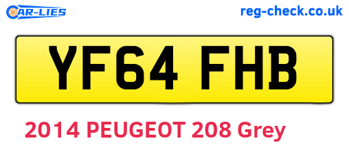 YF64FHB are the vehicle registration plates.
