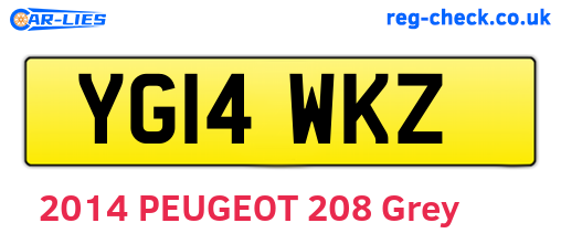 YG14WKZ are the vehicle registration plates.