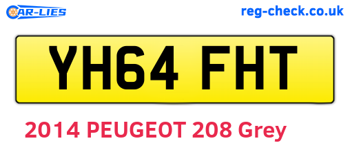 YH64FHT are the vehicle registration plates.