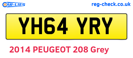 YH64YRY are the vehicle registration plates.