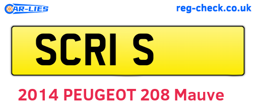 SCR1S are the vehicle registration plates.