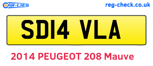 SD14VLA are the vehicle registration plates.