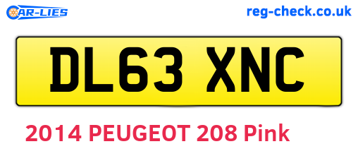DL63XNC are the vehicle registration plates.