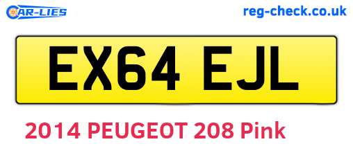 EX64EJL are the vehicle registration plates.