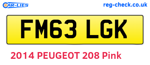 FM63LGK are the vehicle registration plates.