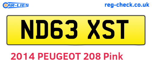 ND63XST are the vehicle registration plates.