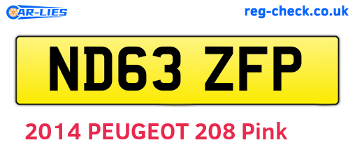 ND63ZFP are the vehicle registration plates.