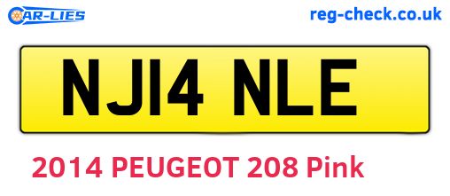 NJ14NLE are the vehicle registration plates.