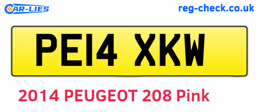 PE14XKW are the vehicle registration plates.
