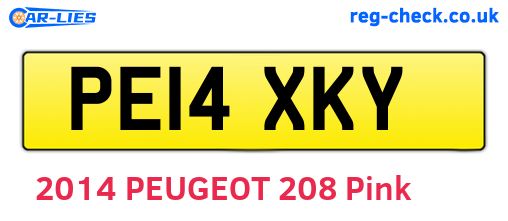 PE14XKY are the vehicle registration plates.
