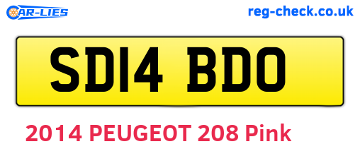 SD14BDO are the vehicle registration plates.