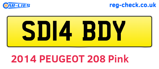 SD14BDY are the vehicle registration plates.