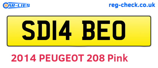 SD14BEO are the vehicle registration plates.