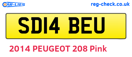 SD14BEU are the vehicle registration plates.