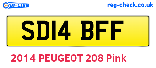 SD14BFF are the vehicle registration plates.