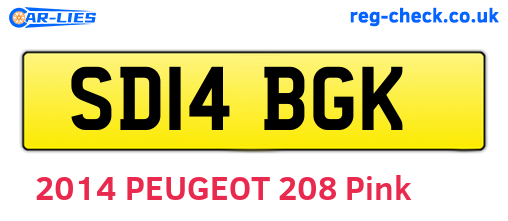 SD14BGK are the vehicle registration plates.