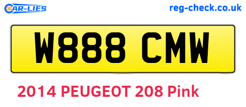 W888CMW are the vehicle registration plates.