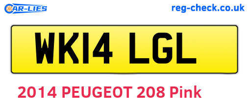 WK14LGL are the vehicle registration plates.