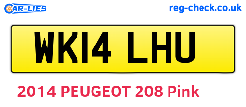 WK14LHU are the vehicle registration plates.