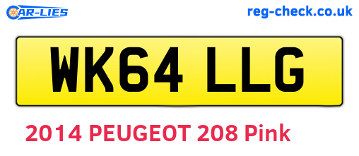 WK64LLG are the vehicle registration plates.