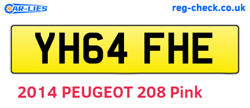 YH64FHE are the vehicle registration plates.