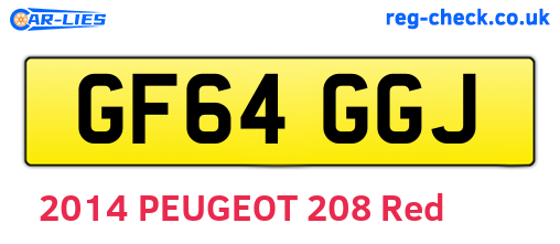 GF64GGJ are the vehicle registration plates.