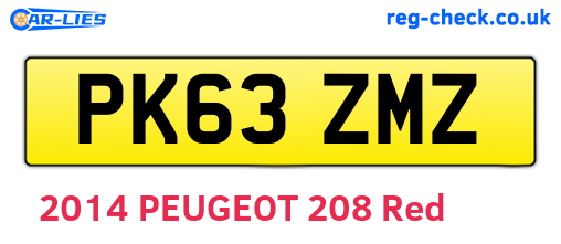 PK63ZMZ are the vehicle registration plates.