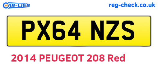 PX64NZS are the vehicle registration plates.