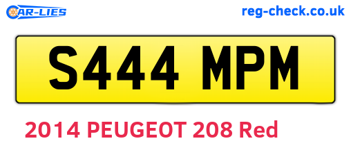 S444MPM are the vehicle registration plates.