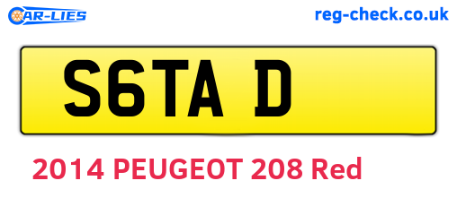 S6TAD are the vehicle registration plates.
