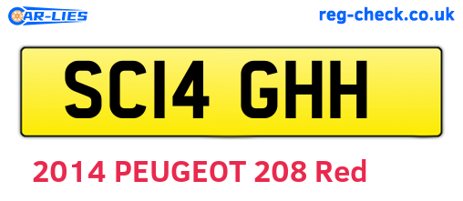 SC14GHH are the vehicle registration plates.