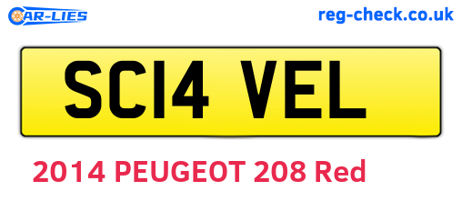 SC14VEL are the vehicle registration plates.