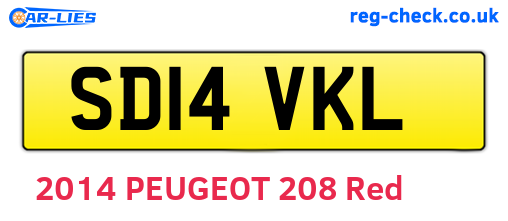 SD14VKL are the vehicle registration plates.