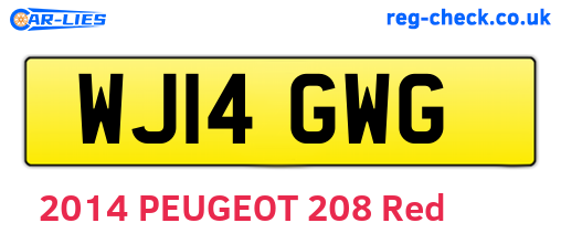 WJ14GWG are the vehicle registration plates.