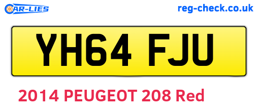 YH64FJU are the vehicle registration plates.