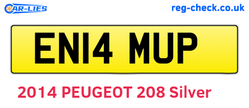 EN14MUP are the vehicle registration plates.