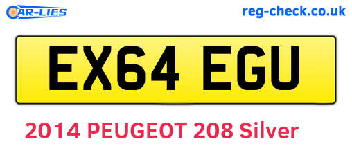 EX64EGU are the vehicle registration plates.