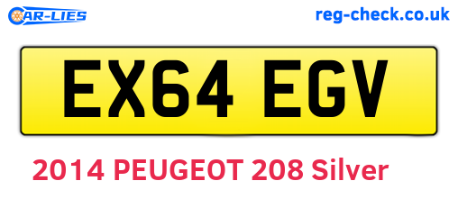 EX64EGV are the vehicle registration plates.
