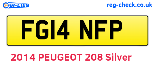 FG14NFP are the vehicle registration plates.