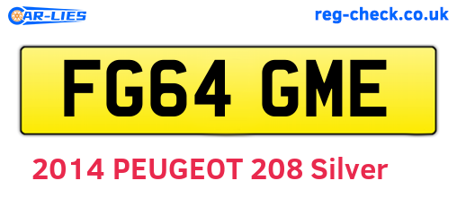 FG64GME are the vehicle registration plates.