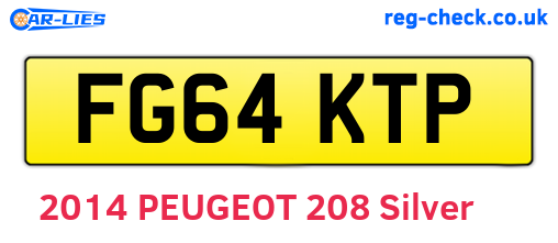 FG64KTP are the vehicle registration plates.