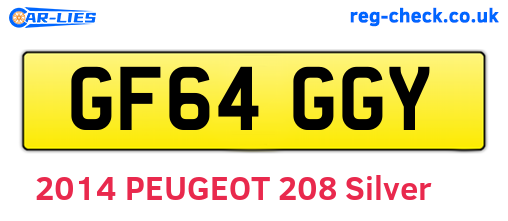 GF64GGY are the vehicle registration plates.